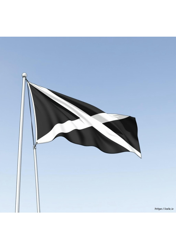 Flag Of Jamaica Coloring Page