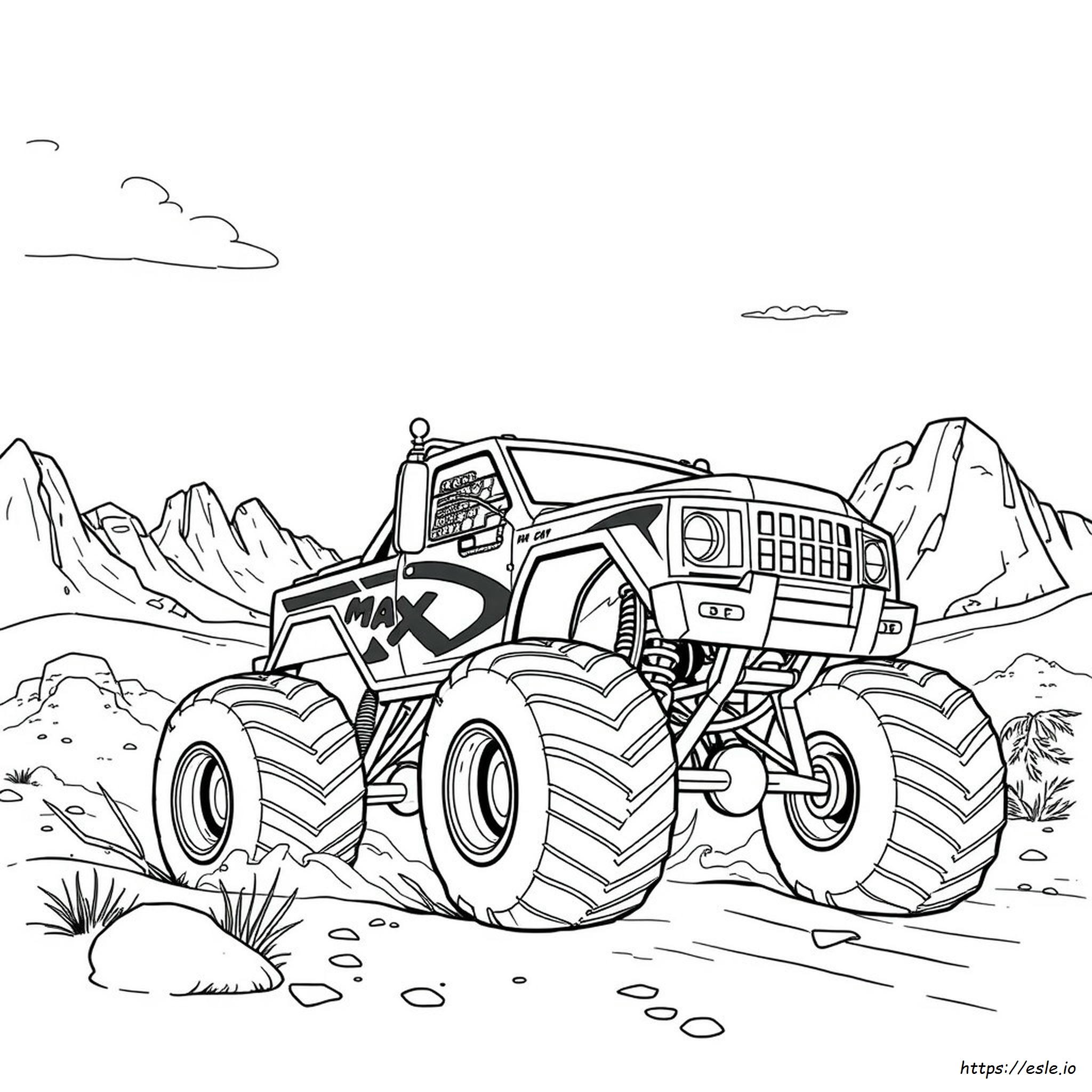 Max D Monster Truck Para Colorear
