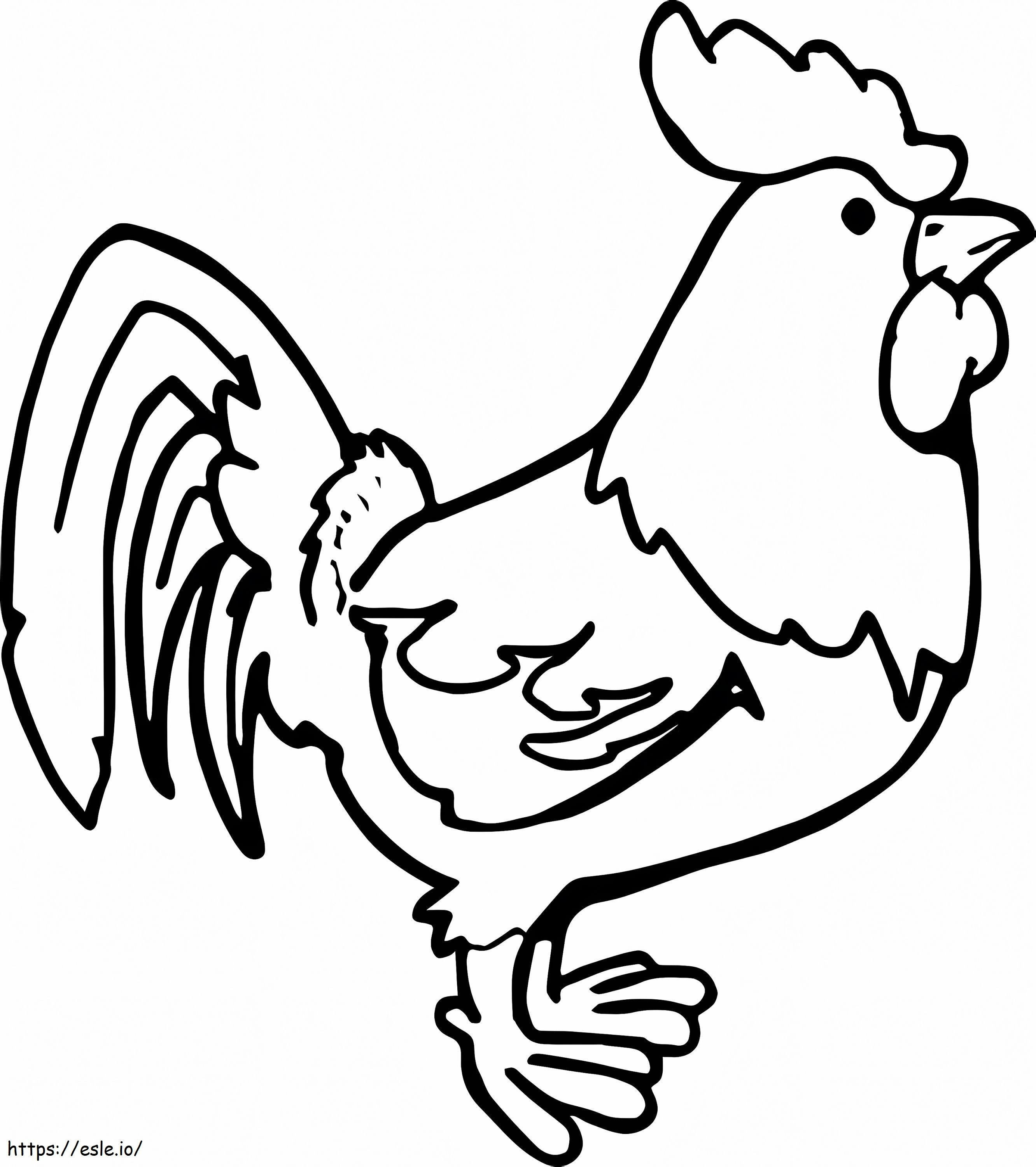 Kurczak do druku kolorowanka