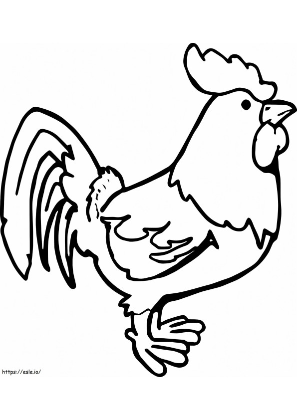 Kurczak do druku kolorowanka