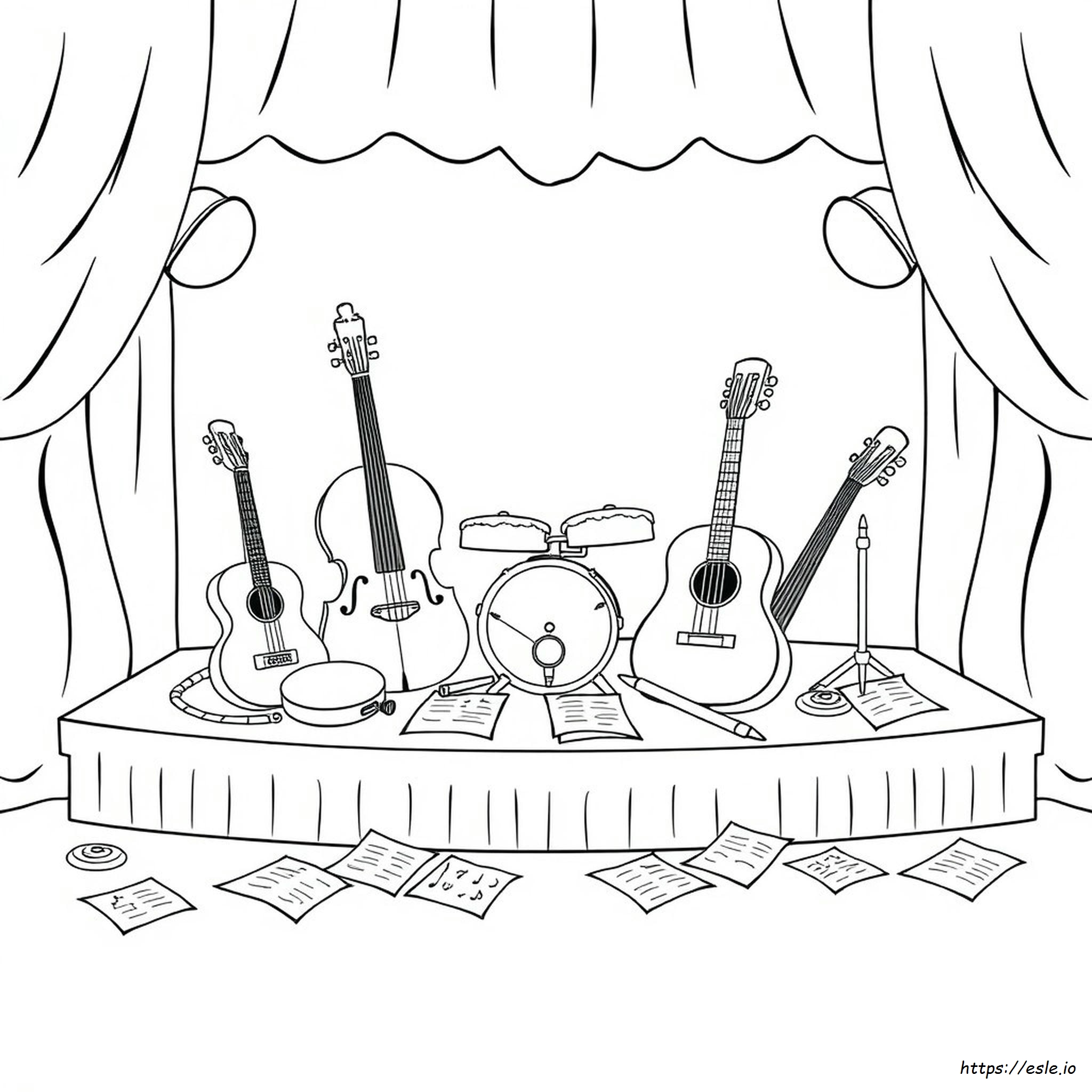 Musical Instrument Coloring Sheets