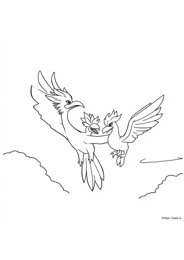 Moltres Zapdos Articuno Színező