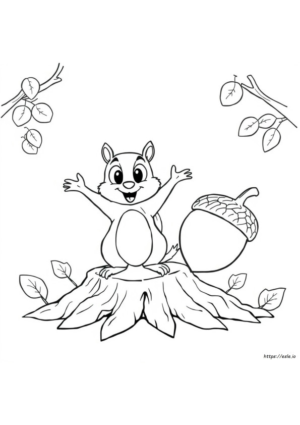 Scaredy Squirrel Coloring Page