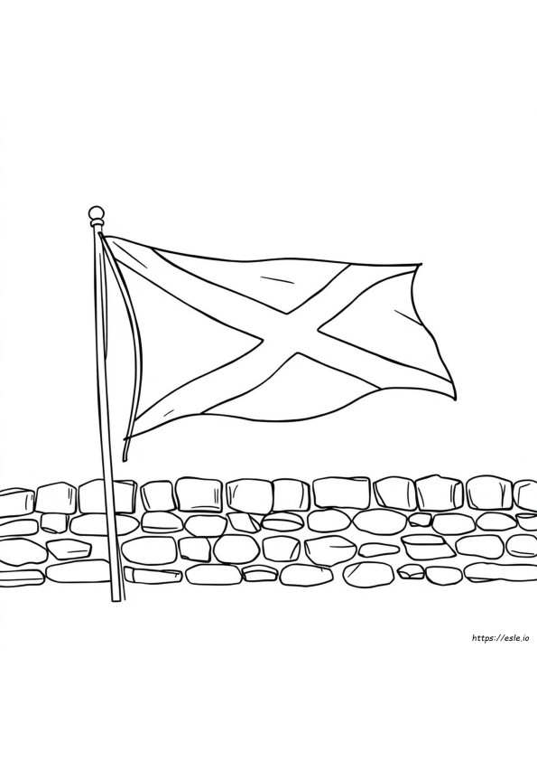 Scotland Flag Colouring