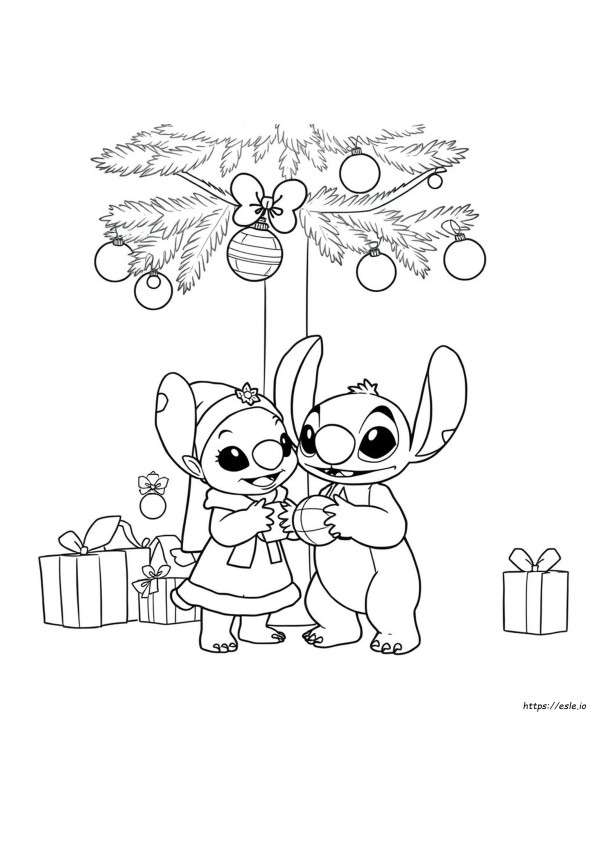Lilo Dan Stitch Natal Gambar