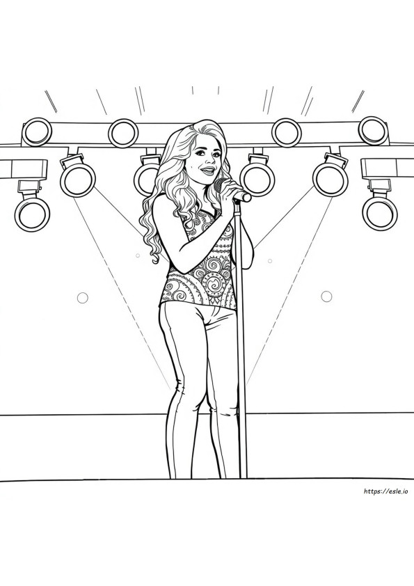 Halaman Mewarnai Carrie Underwood