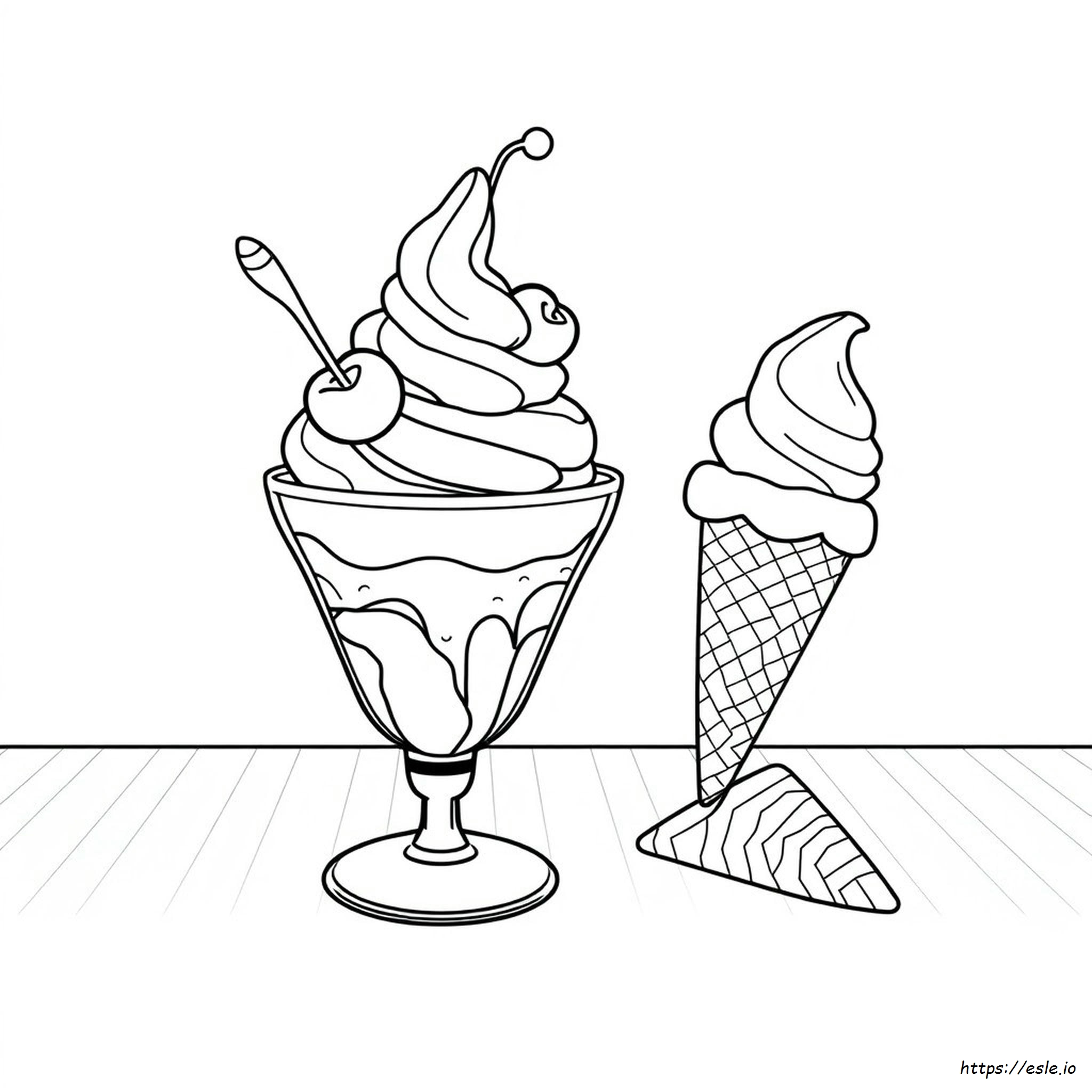 Dibujo De Helado Para Colorear