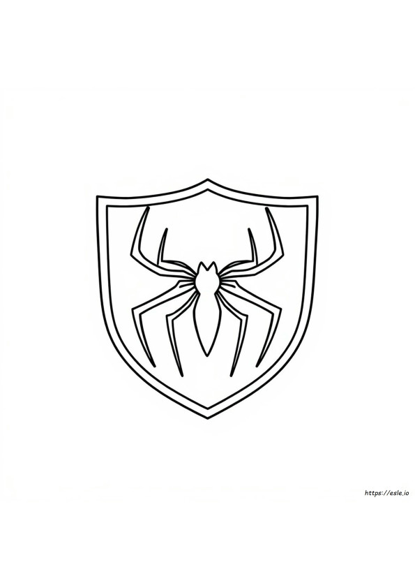 Simbol Spiderman De Colorat