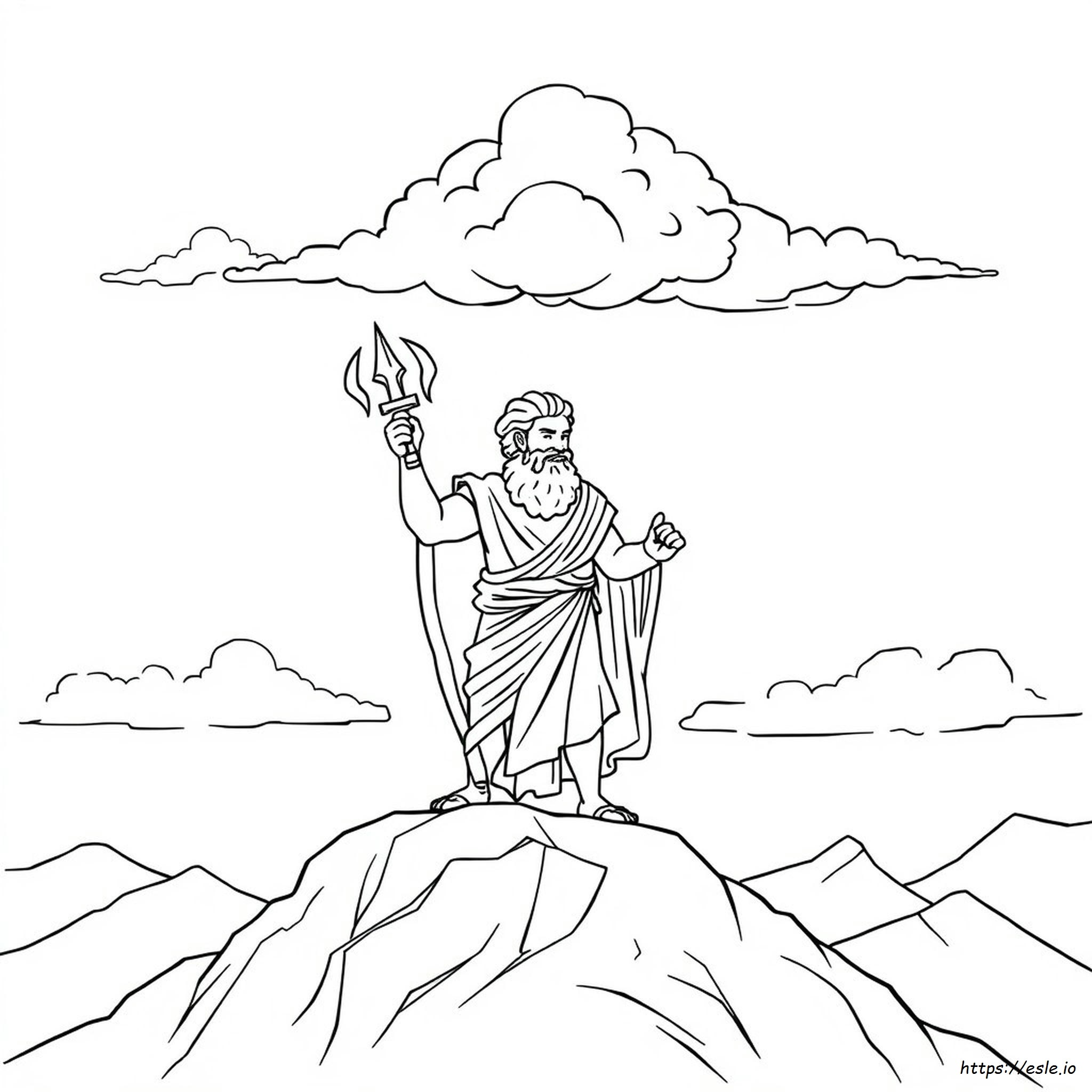Zeus Para Colorir