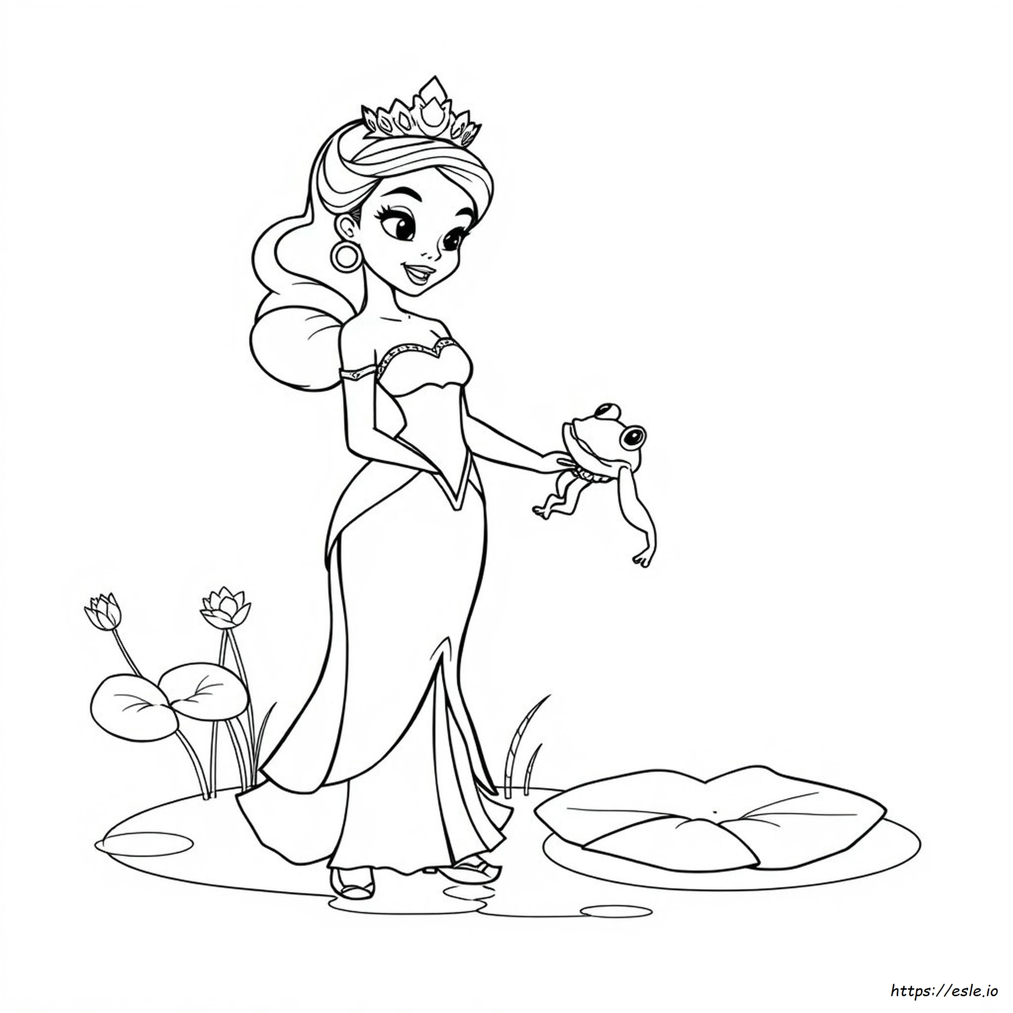 Páginas Para Colorear De La Princesa Tiana Gratis