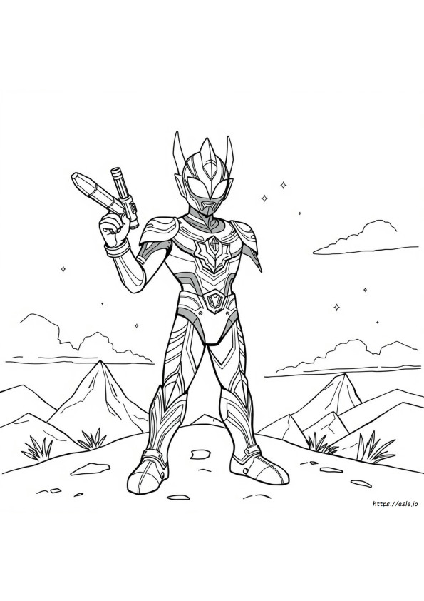 Ultraman Geed Gambar Mewarnai Dapat Dicetak