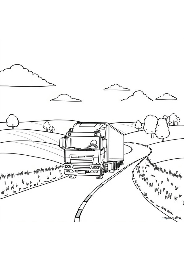 Gambar Mewarnai Truk Lorry