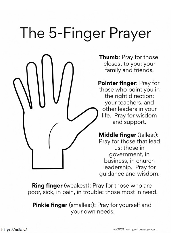 Free Printable Prayer Hands coloring page