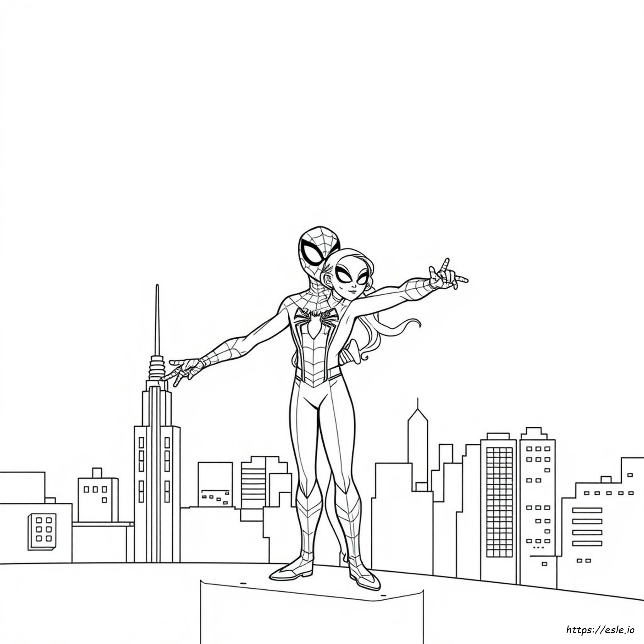 Spidey Y Sus Sorprendentes Amigos: Página Para Colorear De Gwen