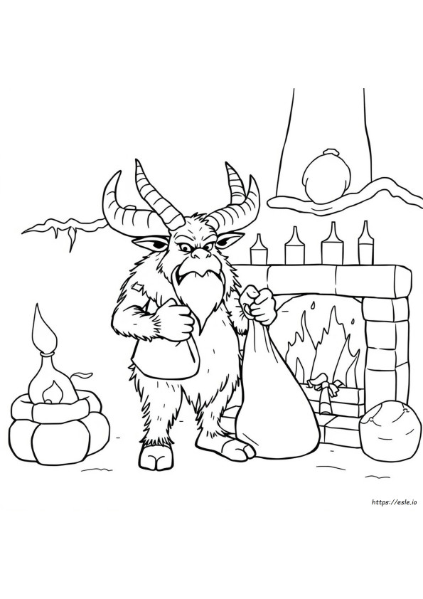 Krampus Gambar Mewarnai Dapat Dicetak