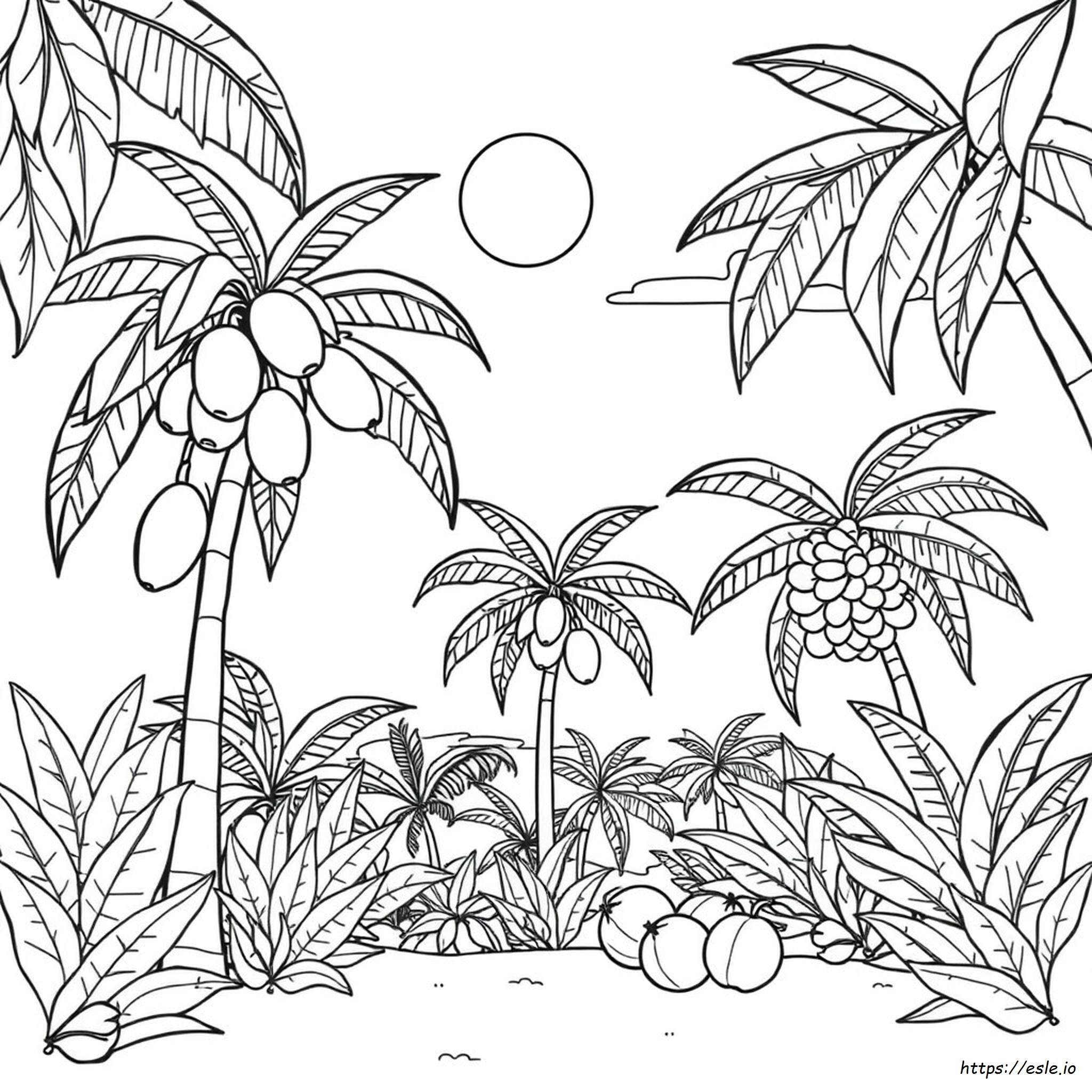 Frutta Tropicale Da Colorare E Stampare