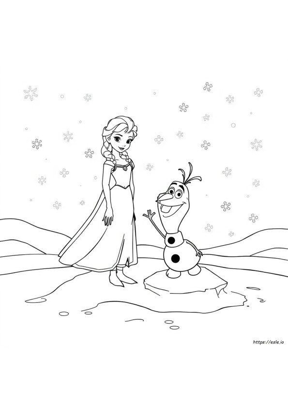 Desene De Colorat Cu Filmul Frozen