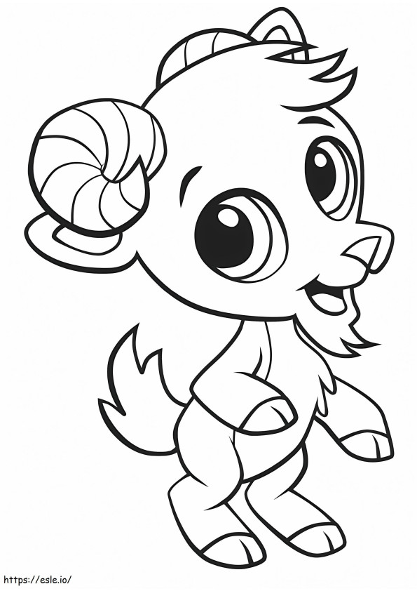 Cute Baby Goat coloring page