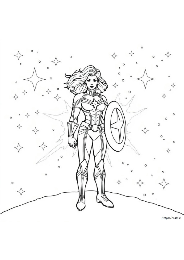 Capitan Marvel Disegni Da Colorare