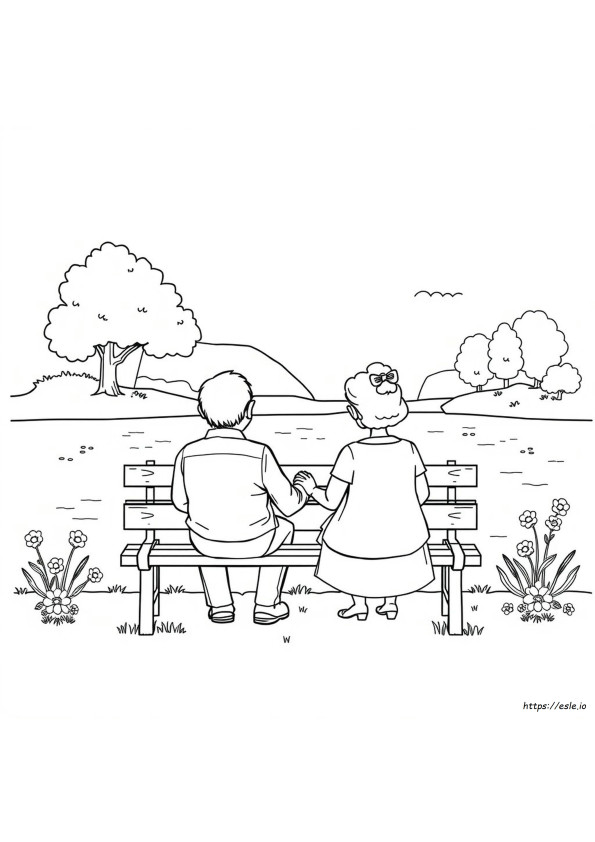 Coloring Picture Of Grandparents