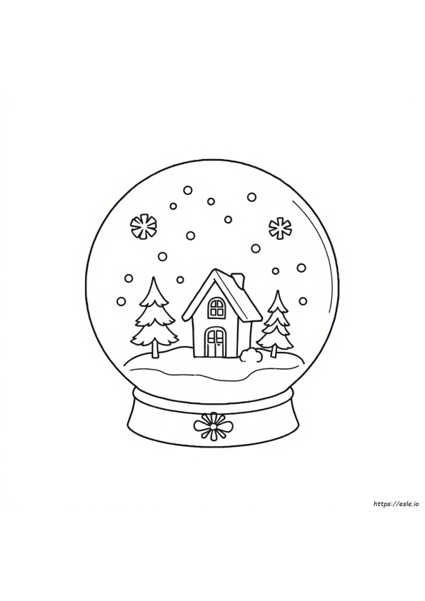 Sfera Di Neve Da Colorare