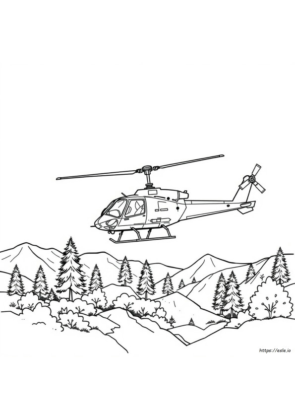 Black Hawk Helikopter Színező
