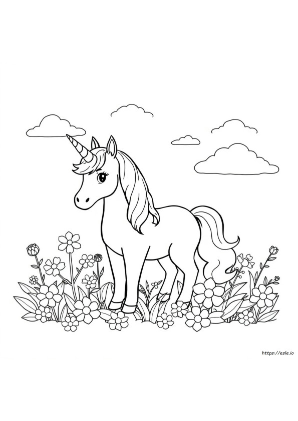 Fat Unicorn Coloring Pages