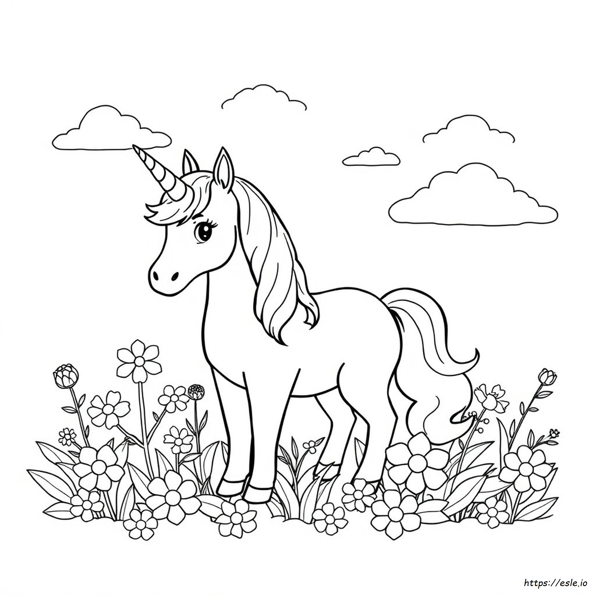 Unicornio Gordo Para Colorear