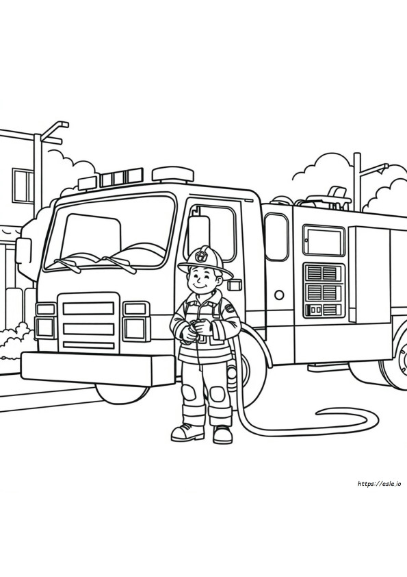 Coloring Pictures Of Firefighters