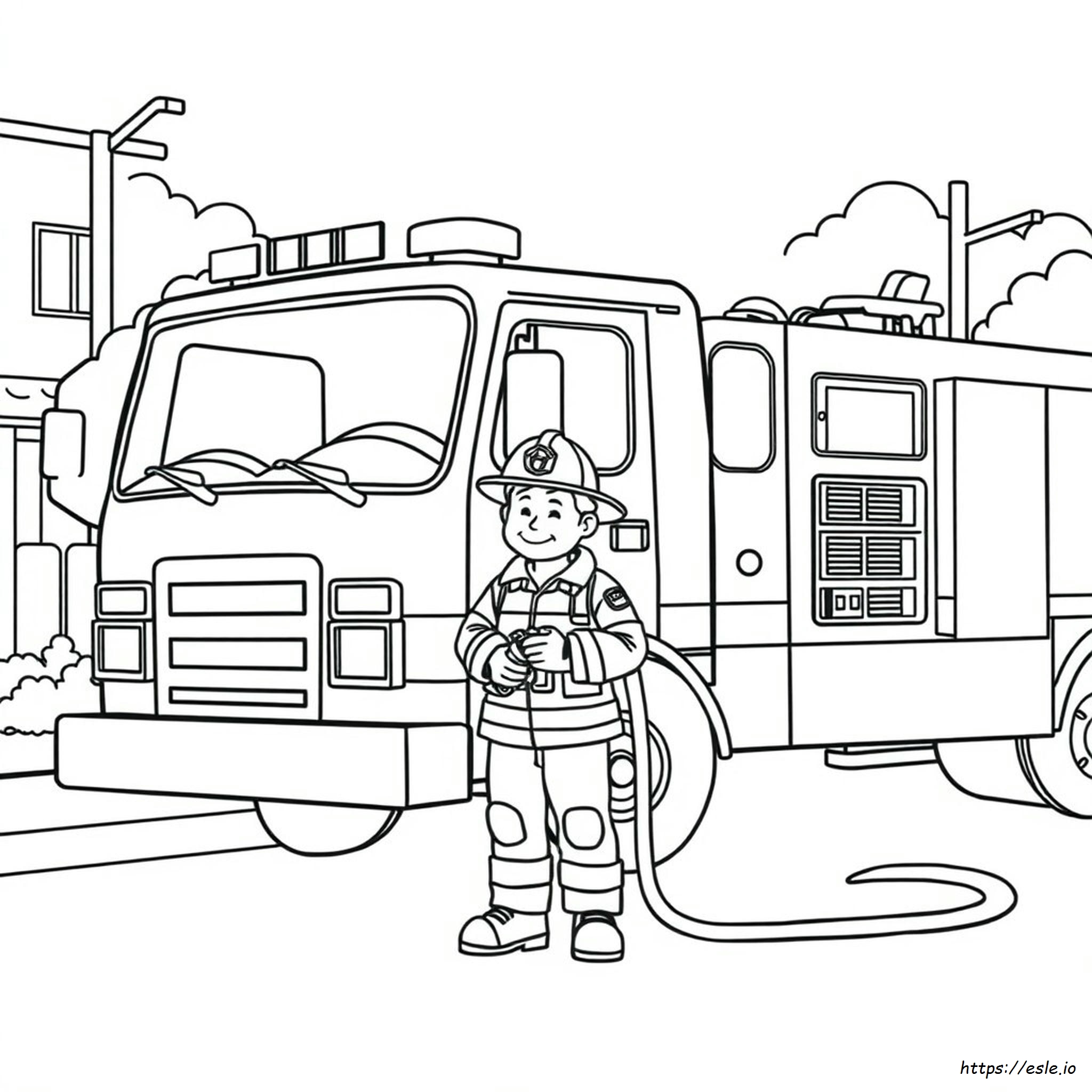 Coloring Pictures Of Firefighters