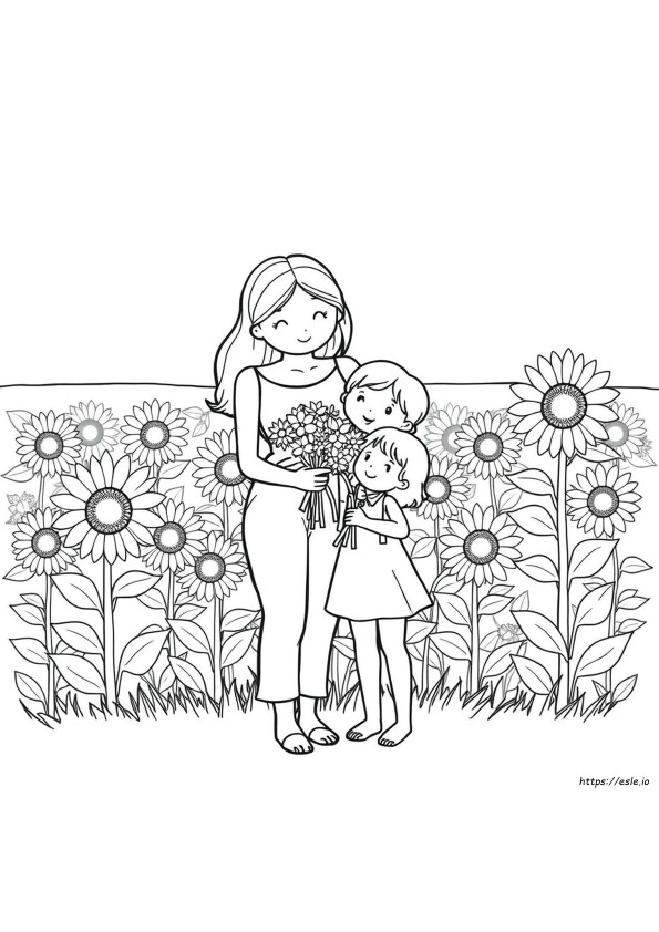 Gambar Mewarnai Hari Ibu Yang Dapat Dicetak Gratis