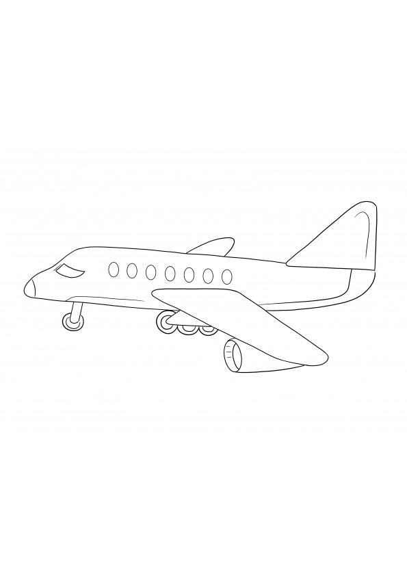 Free coloring for kids of an Airplane Arrival to print or save for later