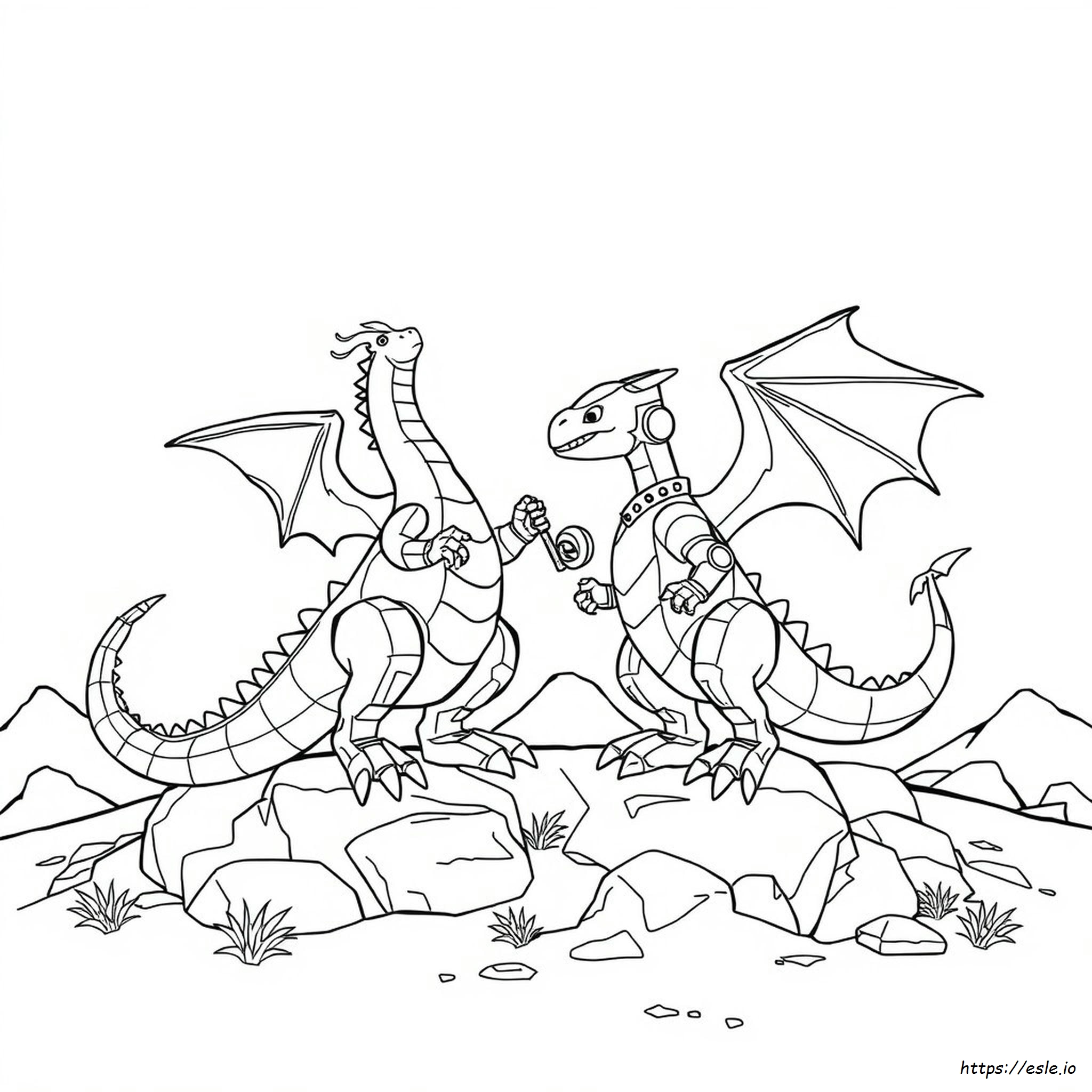 Roboter Drache Ausmalbilder