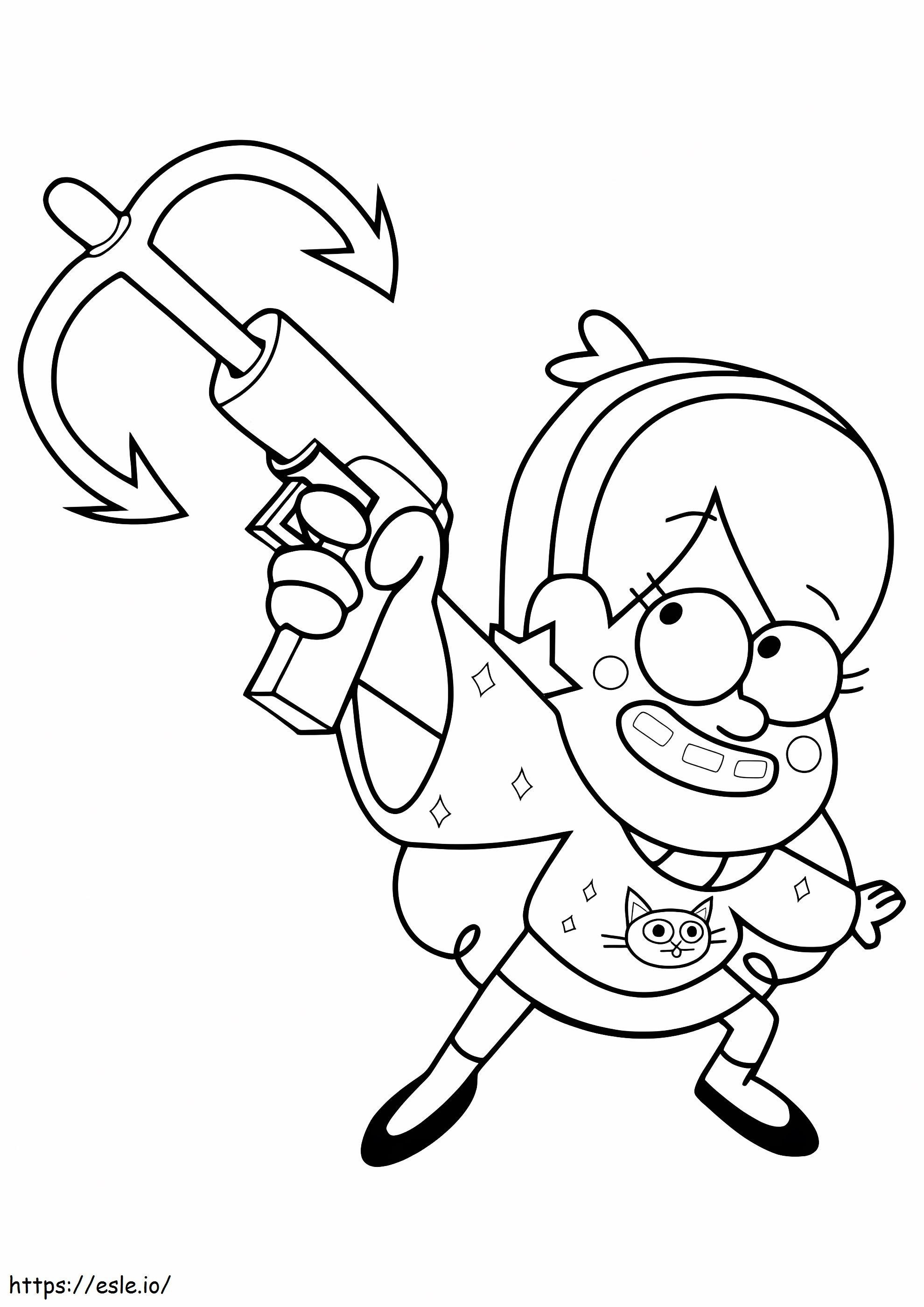 Mabel With Grappling Hook coloring page