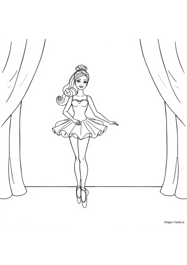 Gambar Mewarnai Putri Balet Barbie