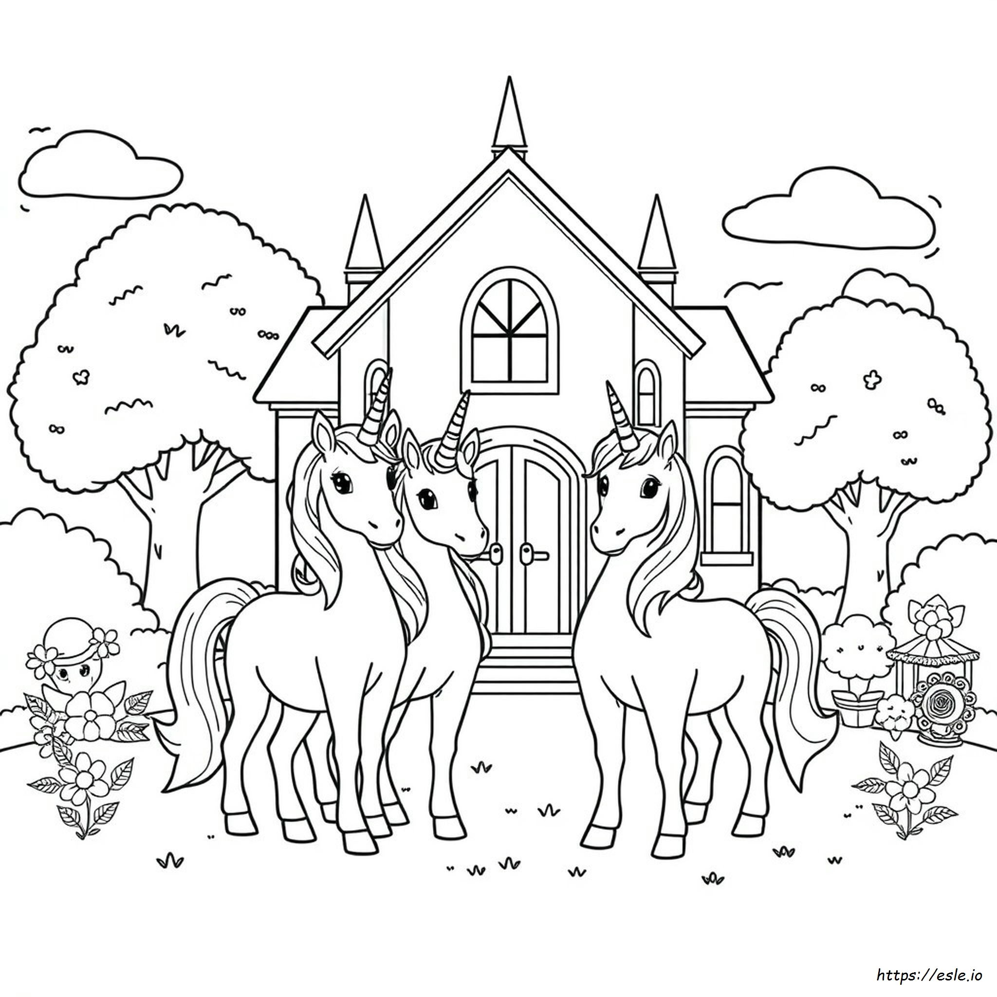 Unicorn Academy Coloring Book