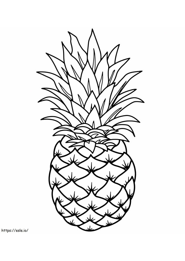 Coloriage Grand Ananas à imprimer dessin