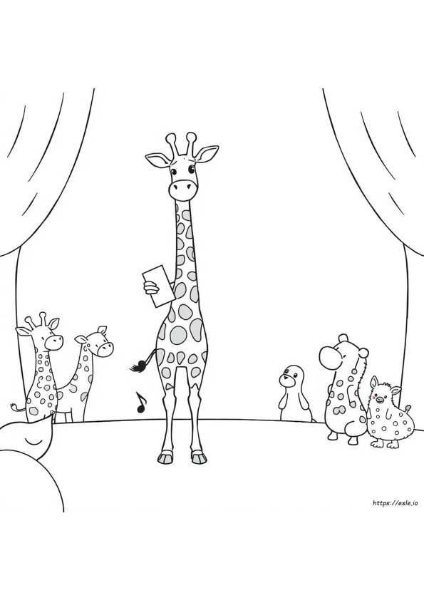 Giraffen Kunnen Niet Dansen Kleurplaat