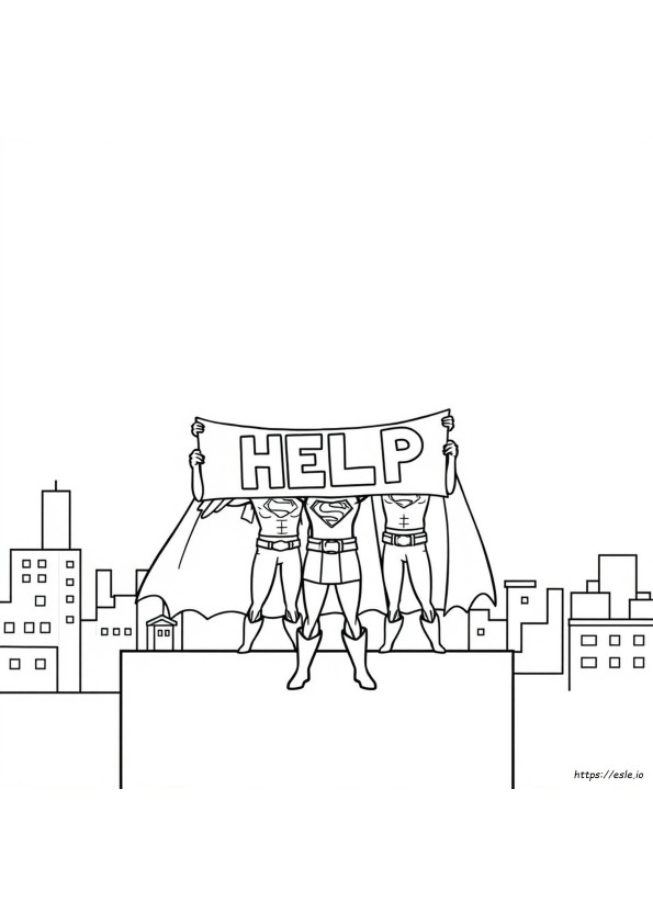 Superhero Words Coloring Pages