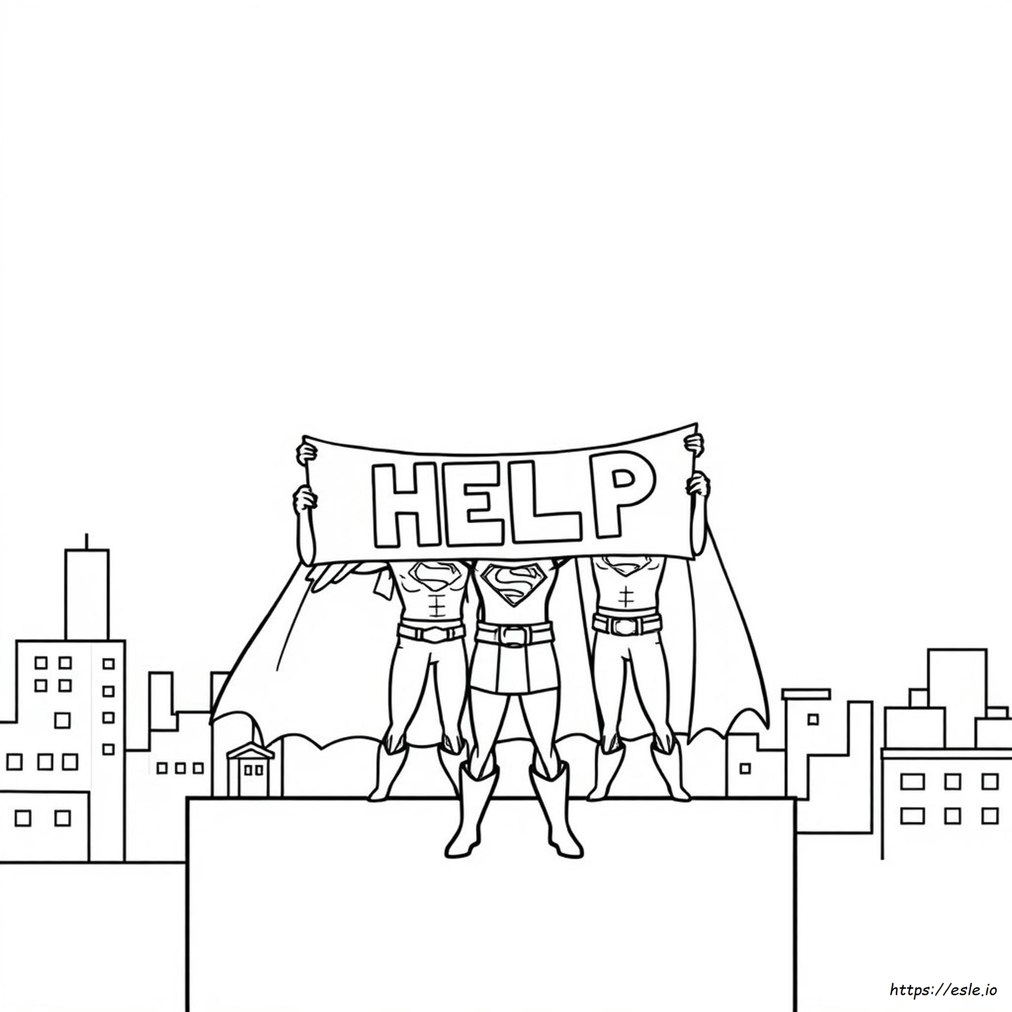 Superhero Words Coloring Pages