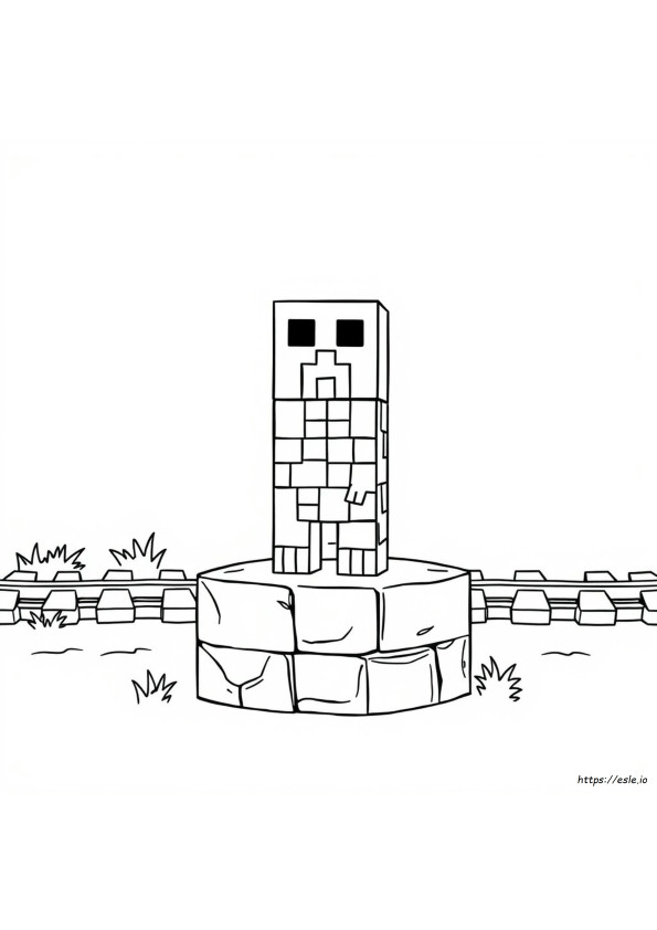 Kolorowanka Do Druku Minecraft Creeper