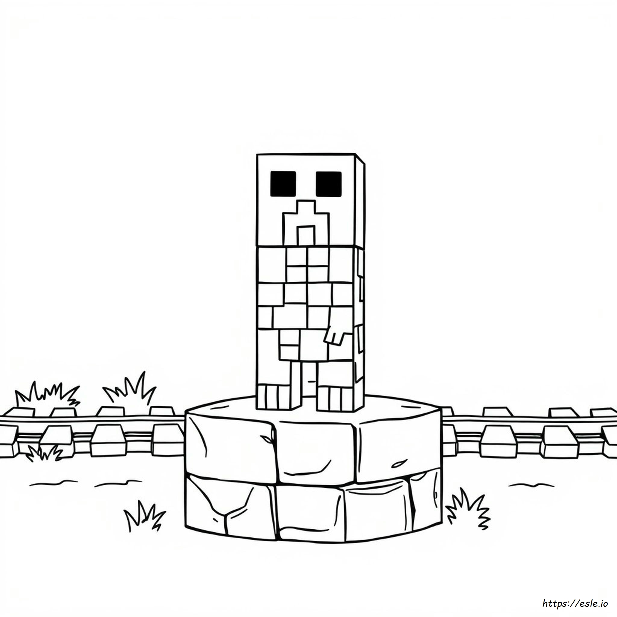 Pritable Coloring Page Minecraft Creeper