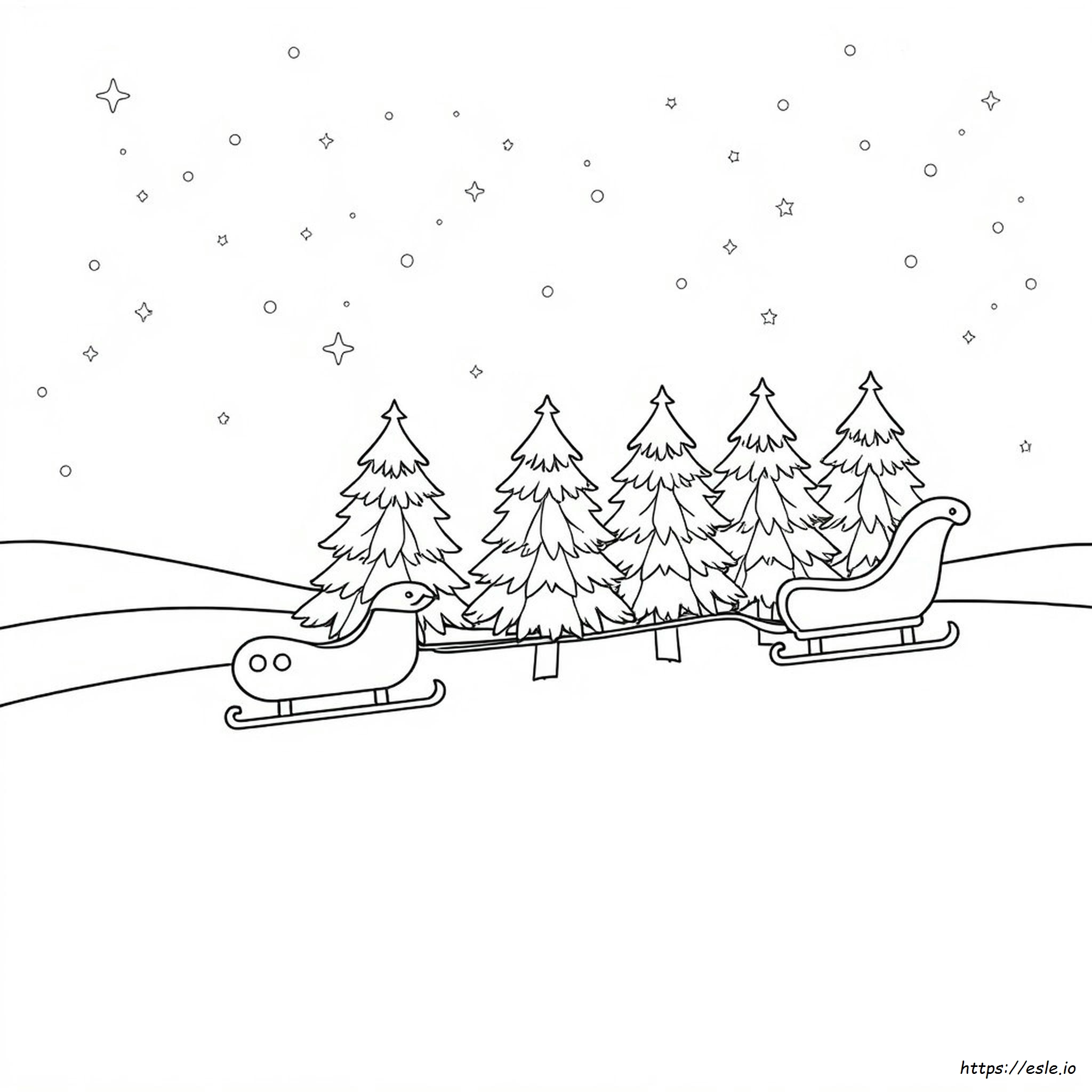 Sleigh Ride Coloring Page