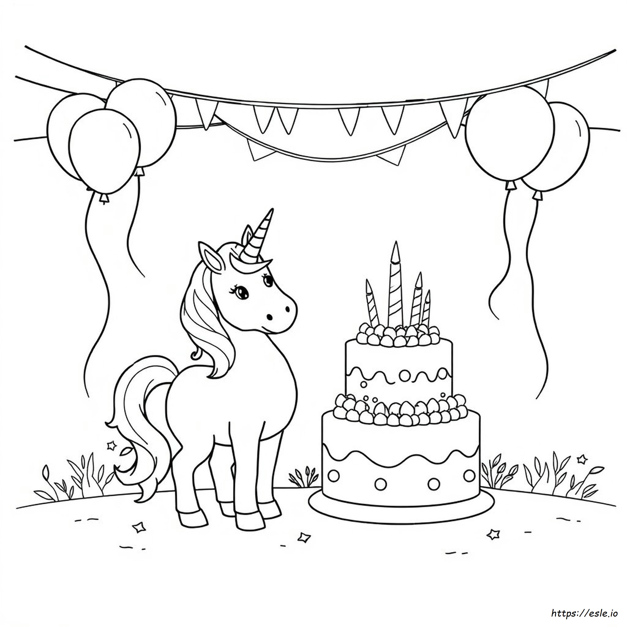 Páginas Para Colorear De Cumpleaños De Unicornio Gratis
