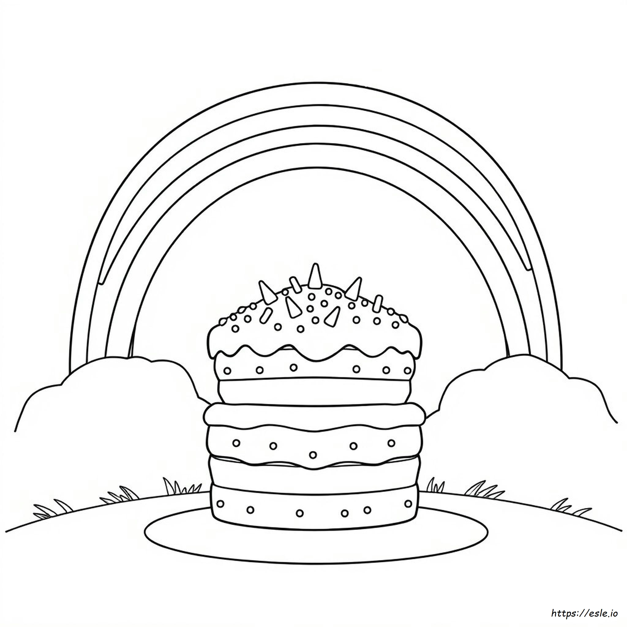Torta Arcobaleno Da Colorare