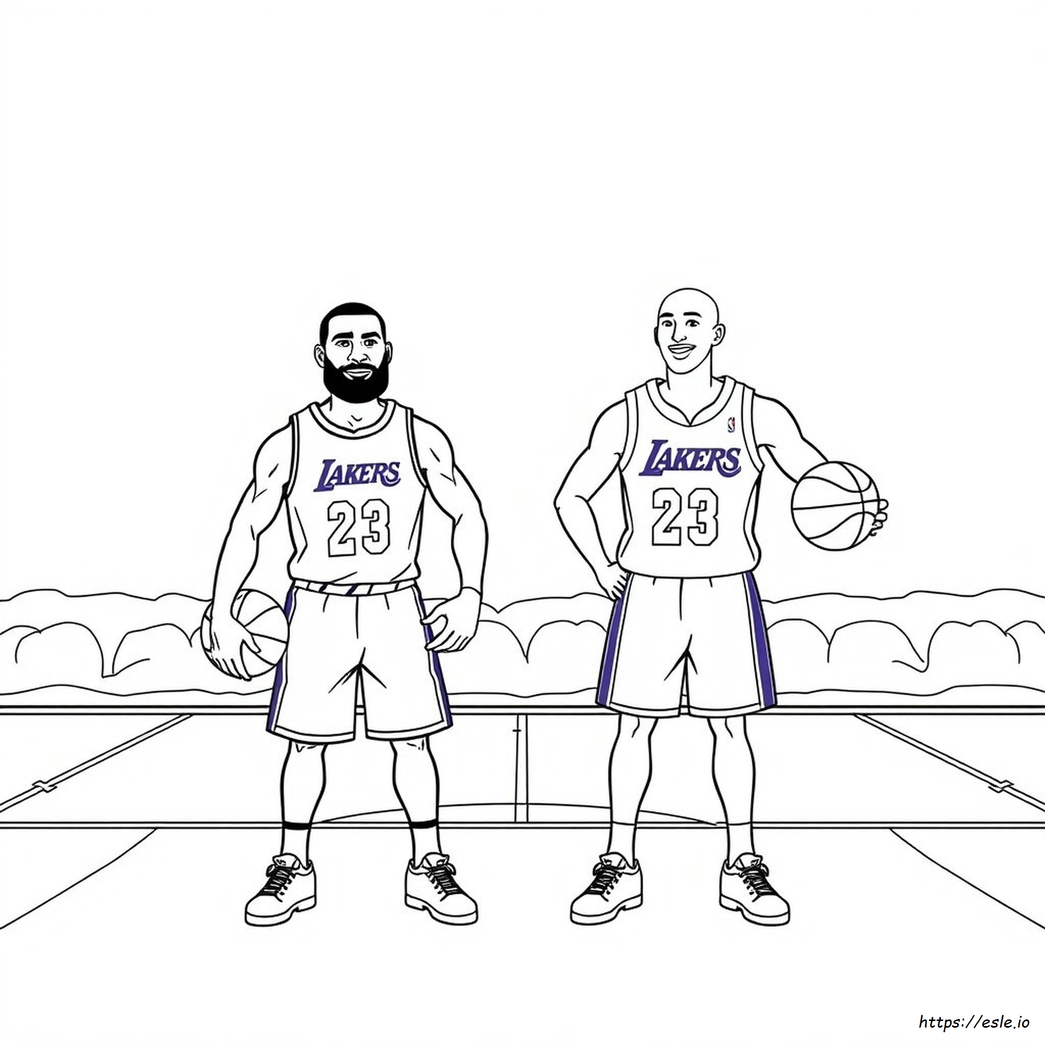 Lebron Kobe Bryant Kolorowanki