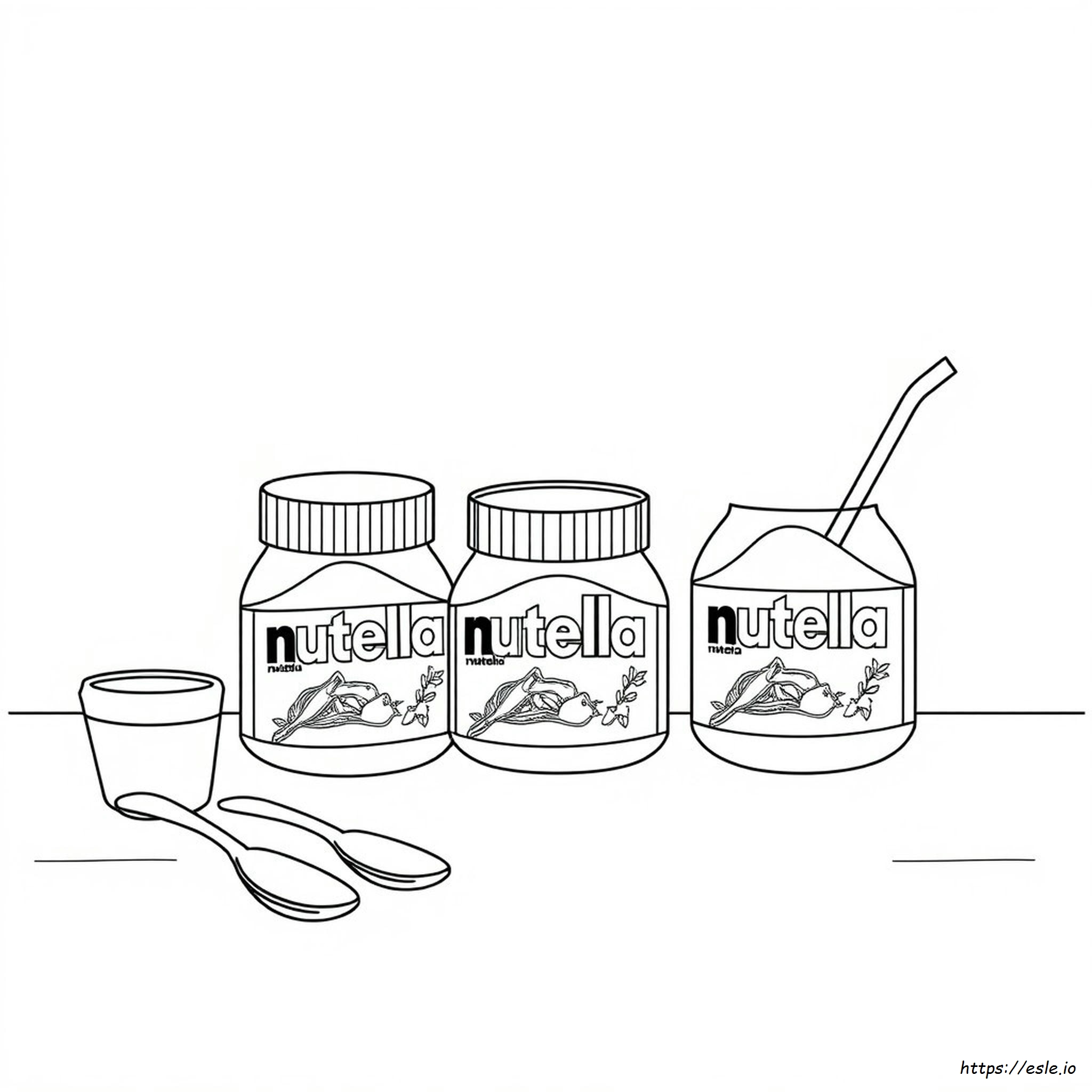 Nutella Jar Coloring Page