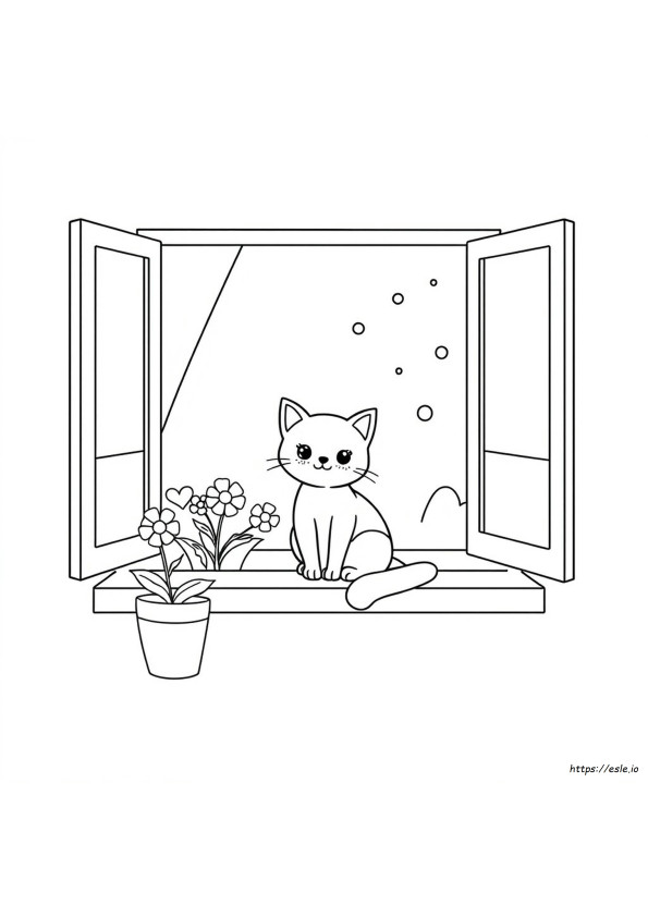 Kolorowanka Kot Clipart