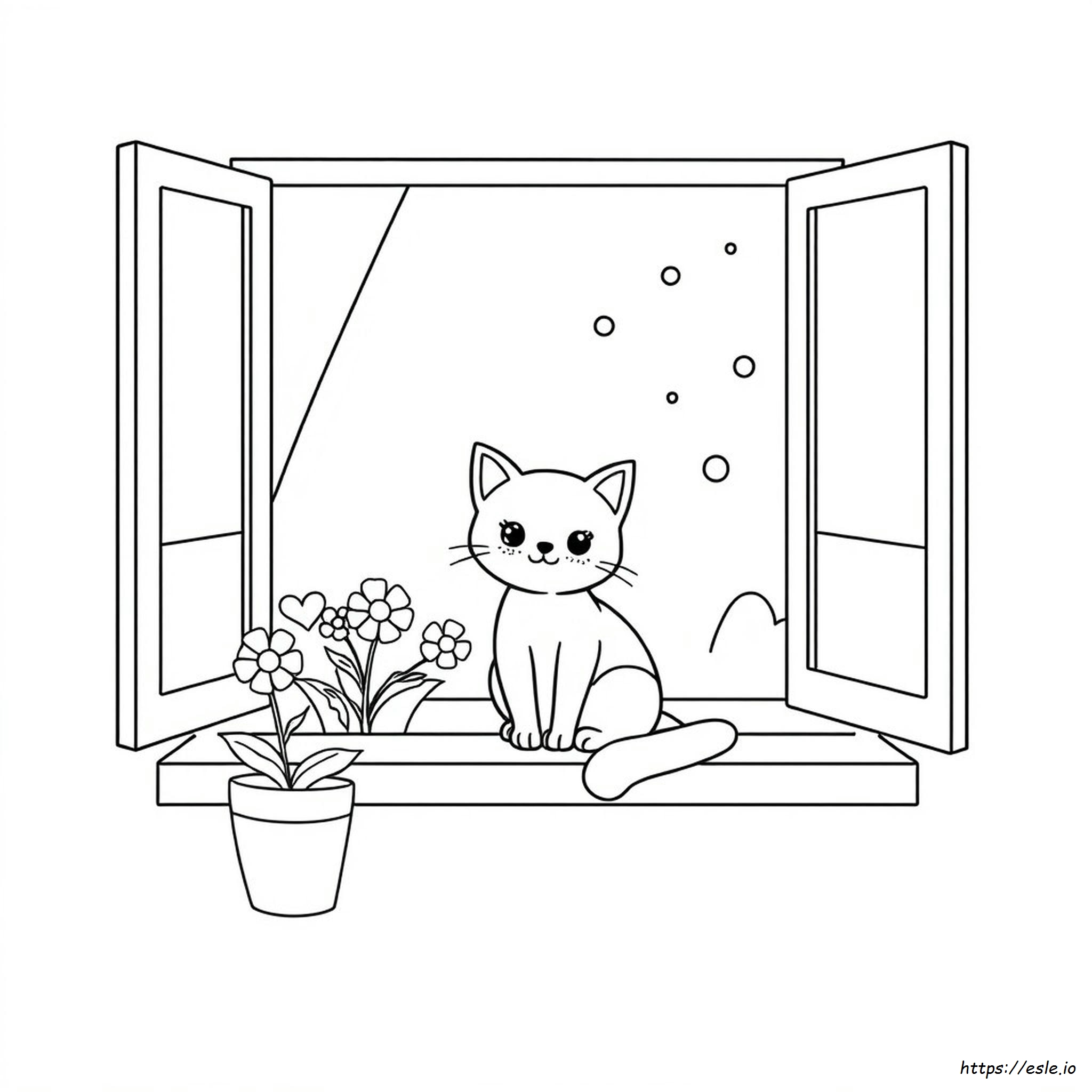 Cat Clipart Coloring