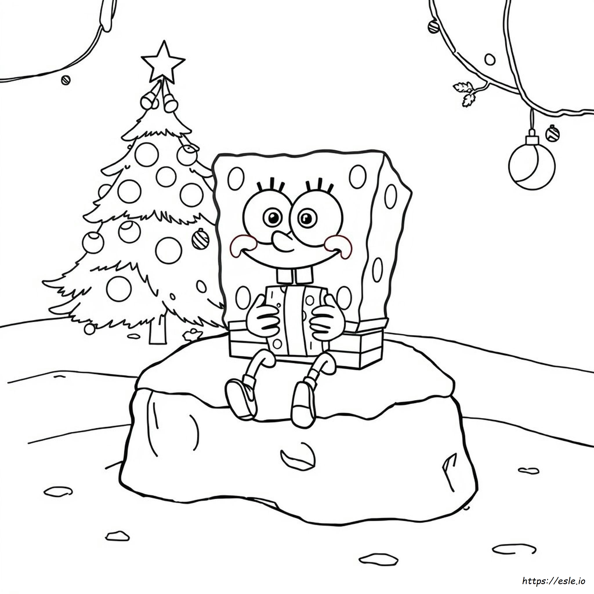 Spongebob Christmas Printable Coloring Pages